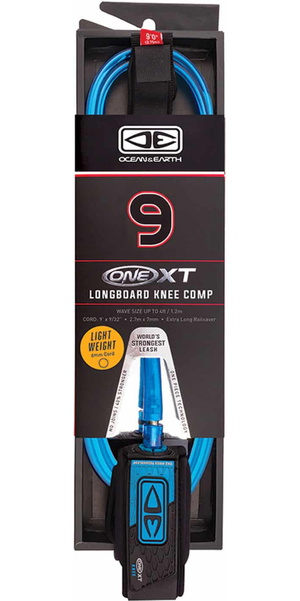 2025 Ocean And Earth 9’0 One-Xt Tabla Larga De Rodilla Comp Correa LK90XTBLU - Blue